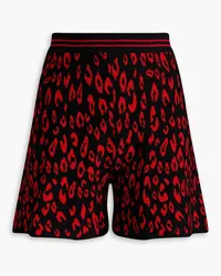 RED Valentino Jacquard-knit wool and cotton-blend shorts - Black Black