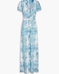 Melissa Odabash Petunia paisley-print voile maxi dress - Blue Blue