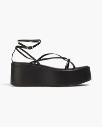 ATP Atelier Leather platform sandals - Black Black