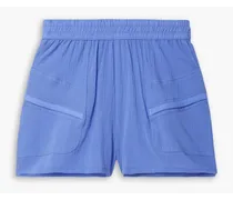 Prim crinkled cotton-gauze shorts - Blue