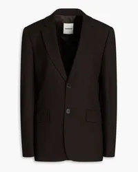 Sandro Wool-blend crepe blazer - Brown Brown