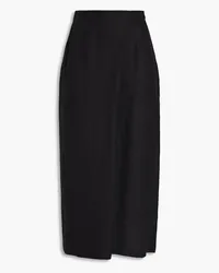 Mara Hoffman Sunja wrap-effect hemp midi skirt - Black Black