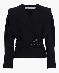 IRO Polka belted cotton and linen-blend blazer - Black Black