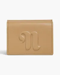 Nanushka Embossed leather cardholder - Neutral Neutral