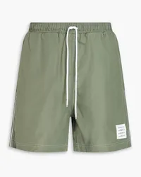 Thom Browne cotton-blend ripstop drawstring shorts - Green Green