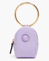 Versace Pebbled-leather tote - Purple Purple