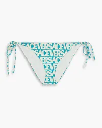 Versace Printed low-rise bikini briefs - Blue Blue