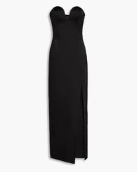 Sara Battaglia Strapless satin maxi dress - Black Black