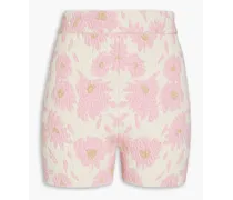 Le Bagnu jacquard-knit cotton-blend shorts - Pink