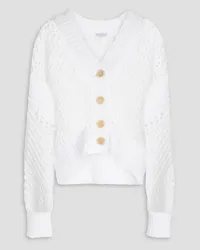 Brunello Cucinelli Crochet-knit cotton cardigan - White White