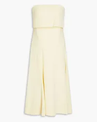 BITE Studios Artist strapless crepe midi dress - Yellow Yellow