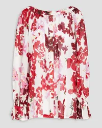 Aje. Le Corsaire floral-print linen and silk-blend shirt - Red Red