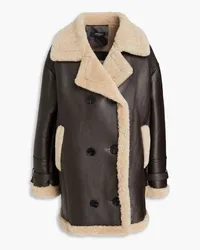 MUUBAA Double-breasted shearling coat - Brown Brown