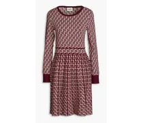Malva jacquard mini dress - Burgundy