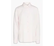 Silk-blend crepe de chine shirt - Pink