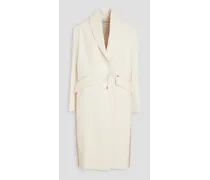 Cotton and linen-blend coat - White
