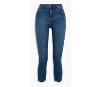 Siren cropped high-rise skinny jeans - Blue