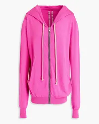 Rick Owens Brushed cashmere hooded zip-up sweater - Pink Pink