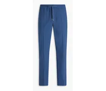 Slim-fit wool-blend pants - Blue