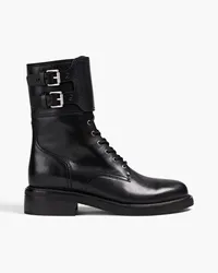 Rag & Bone Buckle-detailed leather combat boots - Black Black