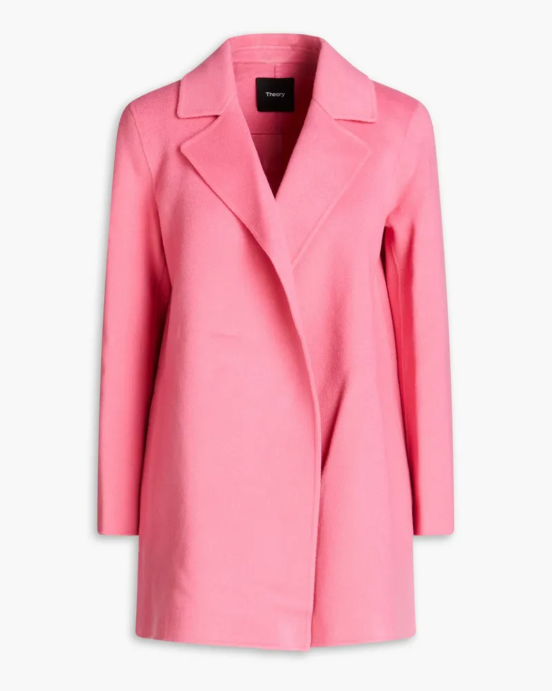 Theory Clairene wool and cashmere-blend felt coat - Pink Pink