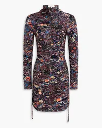 A.L.C. A C. - Nolan ruched printed jersey mini dress - Multicolor Multicolor