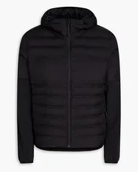 Aztech Mountain Quilted fleece-paneled shell hooded ski jacket - Black Black