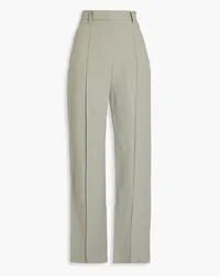 Brunello Cucinelli Bead-embellished twill straight-leg pants - Green Green