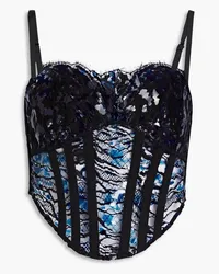 Dion Lee Lace bustier top - Black Black