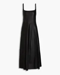 Vince Leather midi dress - Black Black