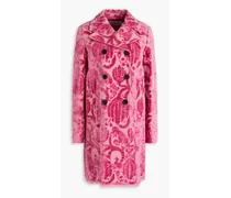 Chenille-jacquard cotton coat - Pink