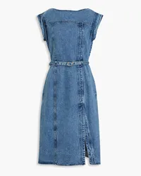 3.1 phillip lim Belted denim midi dress - Blue Blue