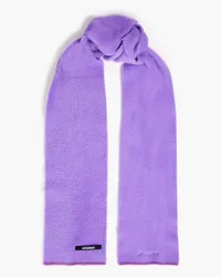 Jacquemus Neve brushed knitted scarf - Purple - OneSize Purple