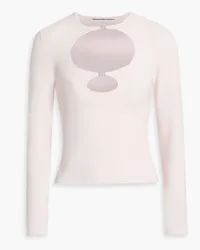 Alexander Wang Cutout stretch-jersey top - Pink Pink