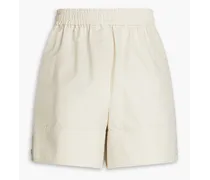 Cotton-blend poplin shorts - Gray
