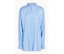 Le Kasha 1918 Nadine Henryl striped silk shirt - Blue Blue