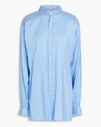 Le Kasha 1918 Nadine Henryl striped silk shirt - Blue Blue