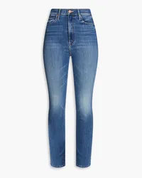 Mother The Swooner Rascal faded high-rise slim-leg jeans - Blue Blue