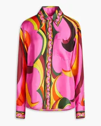 Emilio Pucci Printed silk-twill shirt - Pink Pink