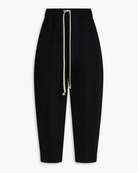 Rick Owens Cropped wool and silk-blend tapered pants - Black Black