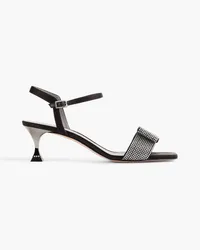 Gina Rossini embellished satin sandals - Black Black