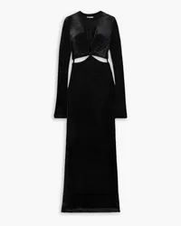 Nensi Dojaka Cutout velvet maxi dress - Black Black