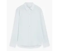Leema washed-silk shirt - Blue