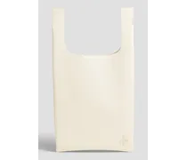 Faux leather tote - White