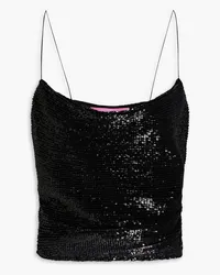 GAUGE81 Lilburn cropped sequined tulle top - Black Black