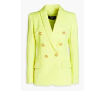 Double-breasted wool blazer - Yellow