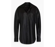 Faux leather shirt - Black