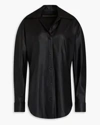 Enza Costa Faux leather shirt - Black Black