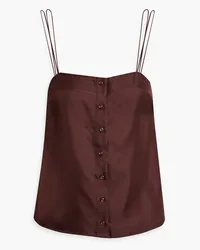 Loulou Studio Galoa silk-twill camisole - Burgundy Burgundy