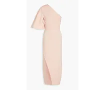 Kalypso one-shoulder knitted midi dress - Pink